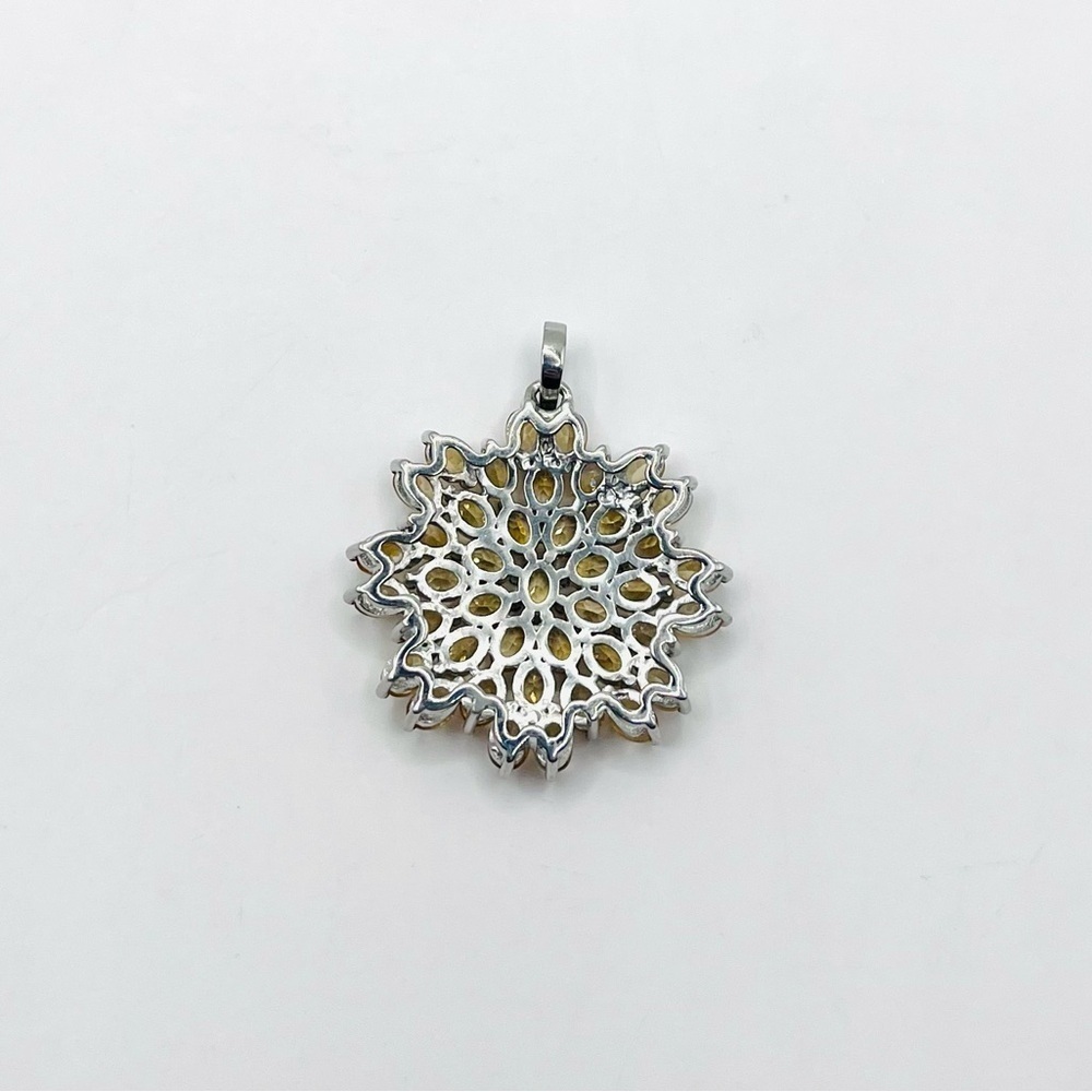 5.5 CT Natural Citrine Silver Tone Pendant - Picture 4 of 4